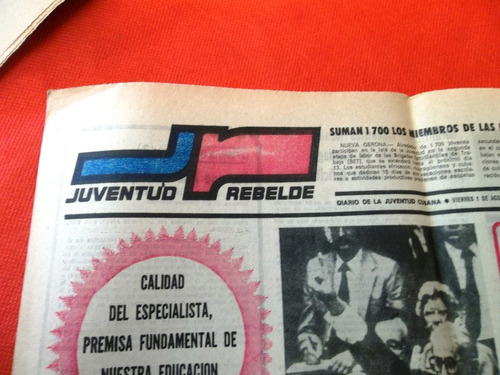 Juventud Rebelde Diario Cubano Original La Habana 1986 Único