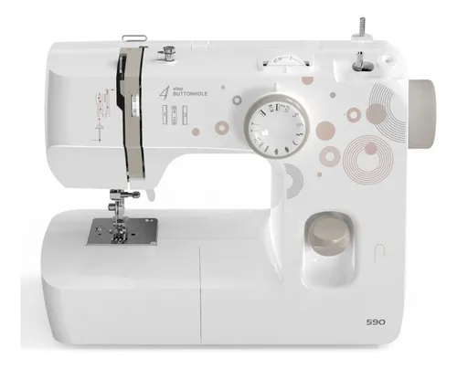 Máquina de coser recta Telefunken portable color blanco