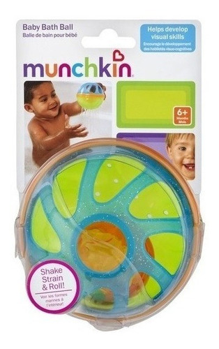 Pelota Sonajero Didáctico Para El Agua +6m Munchkin Color Verde