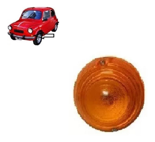 Lente Acrilico Delantero Giro P/ Fiat 600 Rs 1968 1969 1970 1971 1972 1973 1974 1975 1976 1977 1978 1979 1980