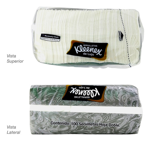 400 Hojas Dobles Servilletas Kleenex De Lujo