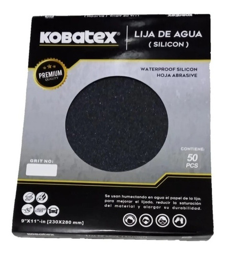 Lija De Agua Kobatex Gr100 Paq 50pcs