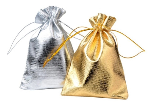 Imagen 9 de 9 de Bolsas Para Joyas Dorada, Plateada A Elección