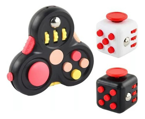 Juguete Anti Estrés Fidget Cube 3 Pcs Cubo De Rubik