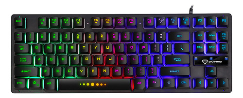 Teclado Ergonómico Para Juegos Con Cable Usb Gk-10, 87 Tecla