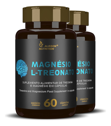 Magnésio L Treonato Threonine Magnesium Supplement 120 Caps Sabor Sem Sabor
