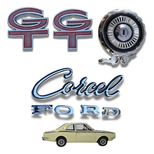 Tampa Emblemas Ford Corcel Gt 73 74 75 76 77 