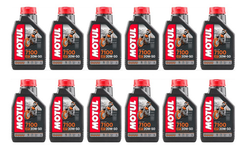 Aceite De Motor A Gasolina 4tiempos Motul 7100 20w50 1l 12pz