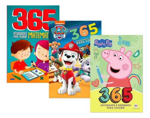 Kit 365 Atividades e Desenho - Peppa Pig + Patrulha Canina - Kit