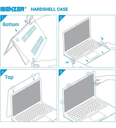 Ibenzer Funda Dura Con Teclado Para Macbook Pro 13 A1425 A15