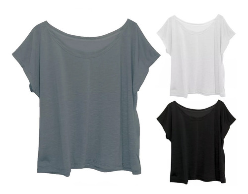 Kit 3 Blusas Blusinhas T-shirt Camisetas Feminina Plus Size