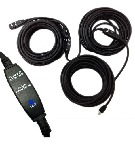 Imagem 6 de 7 de Extensão Usb 3.0 Ativa De 25 Metros C/fonte Bivolt Win Cabos