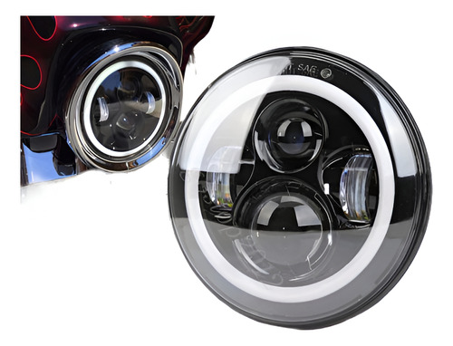 7  Led Proyector Halo Daymaker Ángulo Eyes Faros Para Glide 