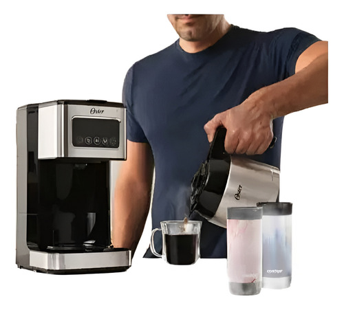 Cafetera Oster 8 Tazas Con Jarra Térmica + 1 Termo