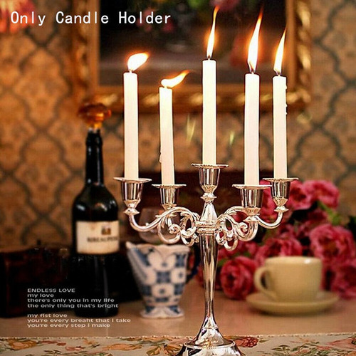 Candelero Navideño Retro Para Boda Candelero Metal Estilo Eu