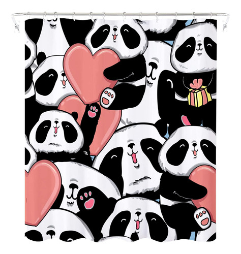 Cortina De Ducha Ao Blare Panda Cute Panda Con Dibujos Anima