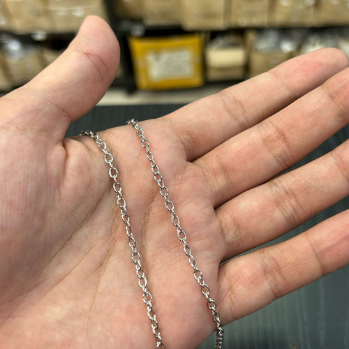 Cadena Forcet 0.8mm X 25 Metros Niquelada Para Accesorios Color Níquel