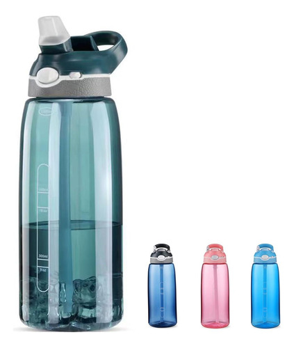 Dearart Botellas De Agua Cian Oscuro De 32 Oz Con Pajita Est