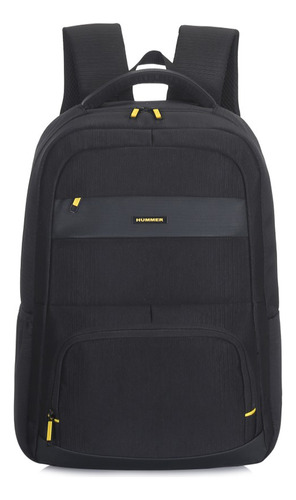 Mochila Hummer Porta Notebook 18 PuLG Ejecutiva Viaje Color Negro