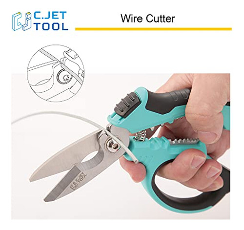 Tijeras De Electricista Tipo Ángulo Inoxidable C.jet Tool 8