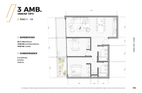 Yerbal 2100 - 3 Amb En Construccion - Frente 1er Piso