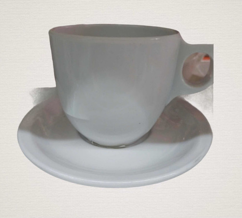 Juego De Taza Y Plato Melamina Blanca 24 Juegos
