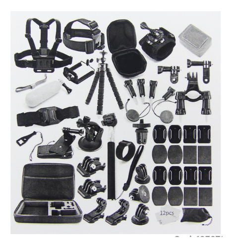 Set De Accesorios 54 En 1 Para Camara Gopro