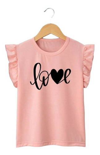 Conjunto Ropa Shein Para Niñas Top Love 9118