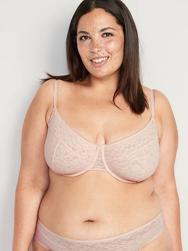 Corpiño Sujetador Old Navy Mesh Con Aro Nude Pink Plus 42dd