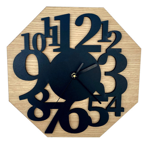 Reloj De Pared De Madera Analógico De Diseño Bogota 40x40