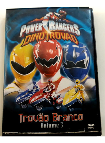 Dvd Power Rangers Dinotrovão Trovão Branco  Volume 3