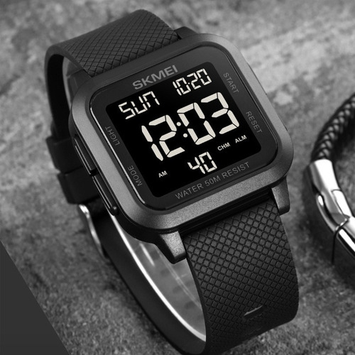 Relojes Electrónicos Luminosos Cuadrados Simples De Skmei