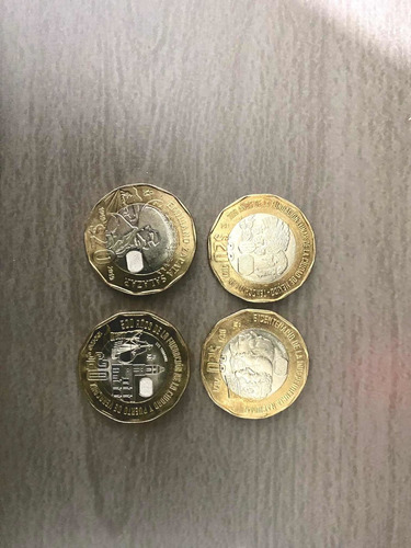 Colección Monedas De $20 Pesos (4 Monedas)