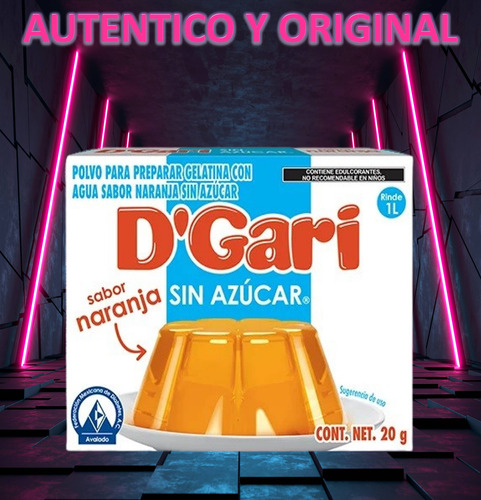 Dgari® 3 Gelatinas De Agua Sin Azucar Sabor Naranja Wow