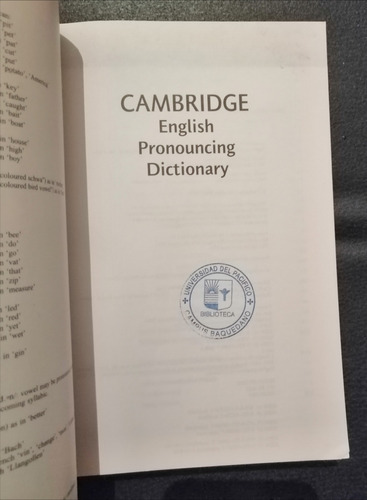 Cambridge English Pronouncing Dictionary Daniel Jones