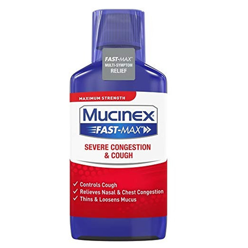 Mucinex Fast-max Severe Congestion Y Tos Líquido, 6 Oz