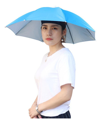 Sombrero Con Forma De Paraguas Para Lluvia, Plegable, De 55