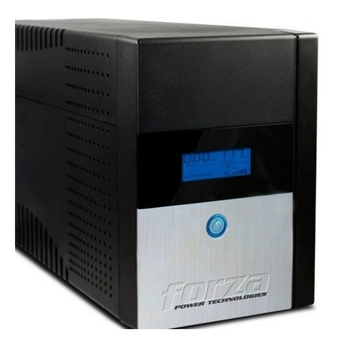 Ups Forza Regulador Voltaje 1500va 840w 4 Tomas Fx-1500lcd-c Color Negro