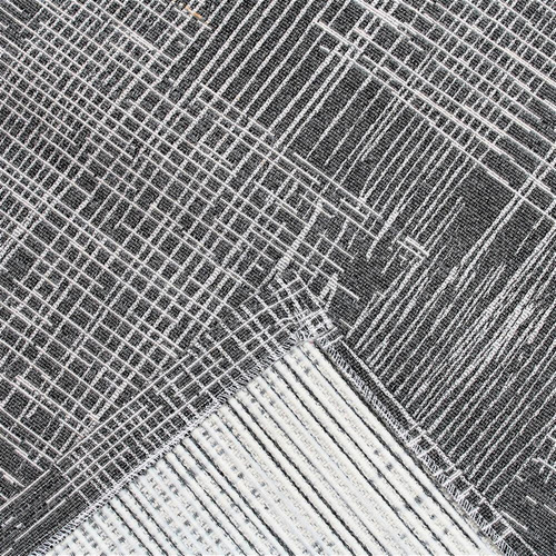 Tapete Grande Corredor Ou Quarto Milão 1,50 X 0,65 Lançament Cor Cinza Desenho do tecido Geométrico