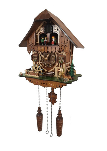 Reloj Cucú M5400 Musical Números Romanos De Cuarzo Marrón Claro