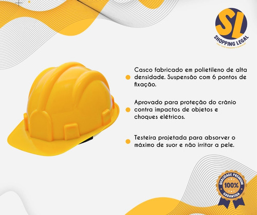 Imagem 3 de 6 de Capacete Segurança Epi Amarelo Beryl Da Delta Plus