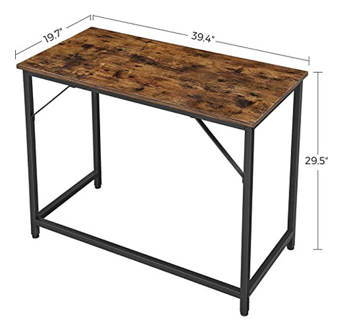 Escritorio Clasico Para Computadora De Madera Acero Marron