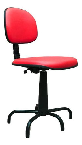 Cadeira Costureira Secretaria Vermelho