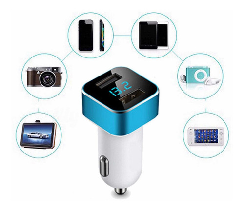 Cargador Para Auto 2 Puertos Usb
