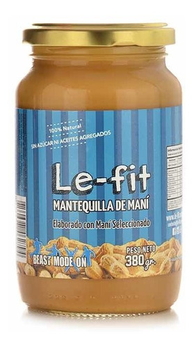 3 Mantequilla Mani Le Fit 380g A Eleccion! Vegan Sin Azucar