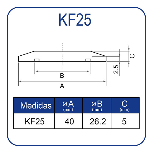 Brida Ciega Kf 25 Acero Inoxidable