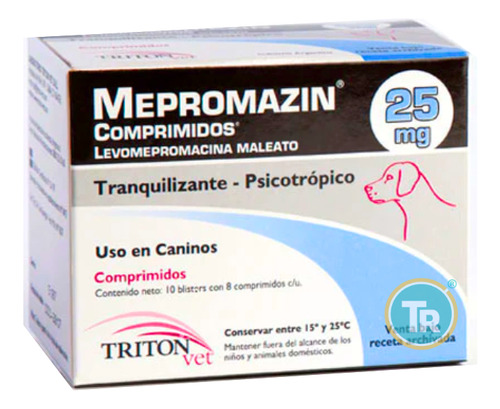 Mepromazin Tranquilizante Caninos 10 Mg 1 Comprimido