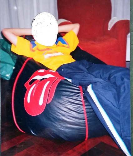 Puff Fiaca Stone Usado Para Rellenar Tamaño Adolescentes Negro (Usado)