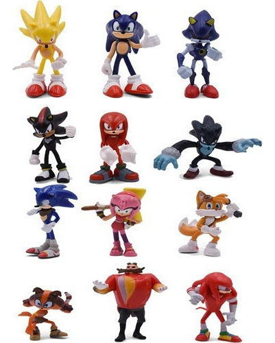 12pc/set 6cm Figuras De Juguete Sónico Personajes Shadow Tai