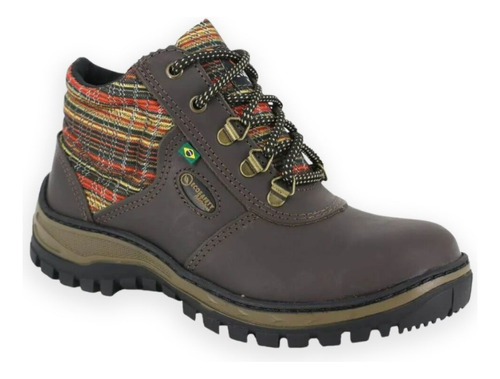 Bota Botina Feminina Adventure Couro Nobuck Ecosafety Epi Ca